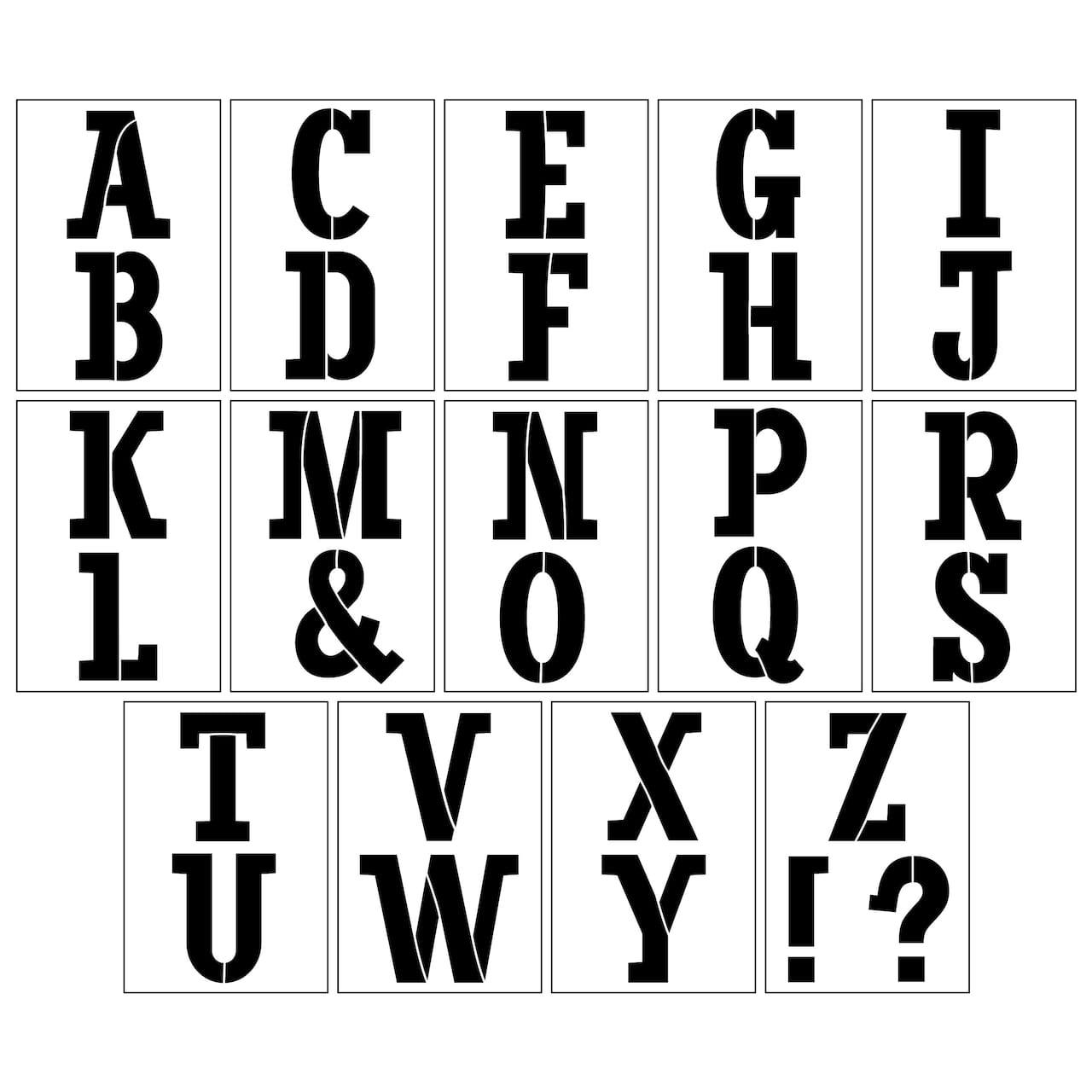 4.5&#x22; Serif Alphabet Stencils by Craft Smart&#xAE;